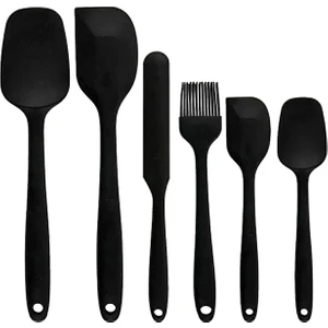 Mucit Home 6 Adet Isıya Dayanıklı Yanmaz Yapışmaz Silikon Spatula Seti