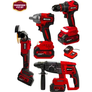 Alman Profosyonel Turbo Sarjlı Matkap Süper 4'lü Set