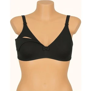 Kadın Önden Açılabilen Emzirme Sütyeni Siyah Beyaz Ten