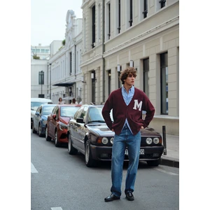 M Baskılı Bordo Hırka 0710288-70414