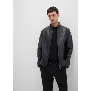 Dik Yaka Siyah Suni Deri Ceket 0110634-71379