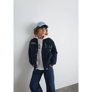 MJ Logo Patchli Lacivert Bomber Ceket 6S10121-82318