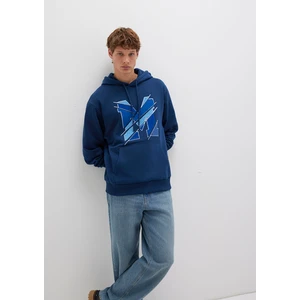 M Logo Baskılı Kapüşonlu Lacivert Sweatshirt 0S10106-89353