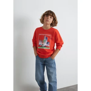 Araba Baskılı Turuncu Sweatshirt 6S10125-88523