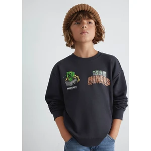Minecraft Baskılı Antrasit Sweatshirt 6S10129-70087