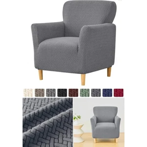 Jakarlı Tuğla Desen Koltuk Örtüsü Çekyat Kanepe Kılıfı, Berjer Kılıfı Lastikli Kayma Yapmayan Tekli