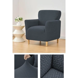 Jakarlı Tuğla Desen Koltuk Örtüsü Çekyat Kanepe Kılıfı, Berjer Kılıfı Lastikli Kayma Yapmayan Tekli