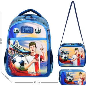 Lisanslı Futbol Arda Güler Desenli Erkek Çocuk Ilkokul Sırt Çantası 3 lü set Kombin