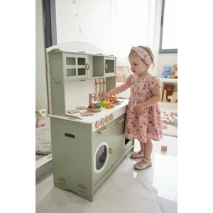 Oyuncak Ahşap Çocuk Mutfak Seti 1 LED Hediyeli Meyve Seti Hediyeli