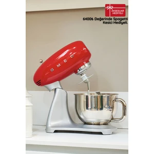 Smeg 50's Style Retro 4.8lt Red Stand Mikser SMF02RDEU