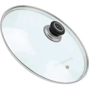 Tencere Sahan Tava Cam Kapağı Buhar Delikli Kapak Siyah Tutma Tepesi