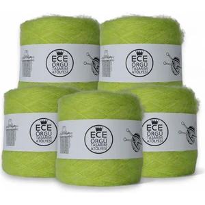 Limon Yeşili, Ince Kalınlıkta, Bol Tüylü, Moher Örgü Ipi (500 Gr.)