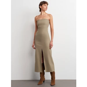 90758 Straplez Elbise-Çağla