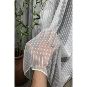 Tüm Odalara Uygun Ütü Istemez Kaliteli ve Şık Ertuğrul Model 1/2 Seyrek Pileli Tül Perde