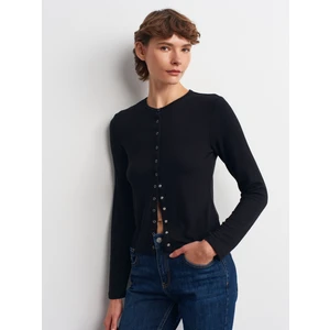 32055 Uzun Kollu Hırka-Siyah