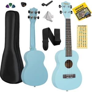 UKX-233LTB Açık Mavi Concert Ukulele (Askı Çanta Metod Pena)