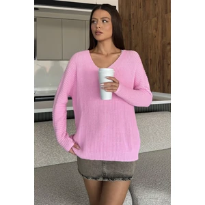 V Yaka Salaş Triko Bluz (S,m,l,xl Uyumludur) P-00018225