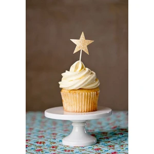 Altın  Simli 10'lu Yıldız Kürdan Set