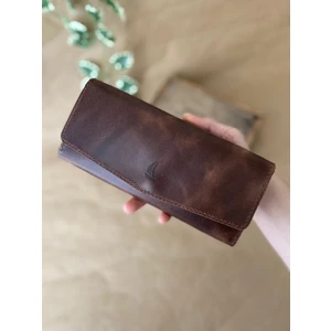 Alesta Leather El Yapımı Hakiki Deri Telefon Bölmeli Portföy Cüzdan