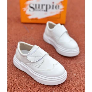 Surpie Shoes Çocuklar İçin Günlük Ayakkabı Kalın Topuk Cırtlı Bağlama ile Kolay Giyme