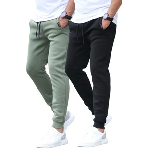 Siyah/haki Basic 2'li Paket Erkek Eşofman Altı E7444