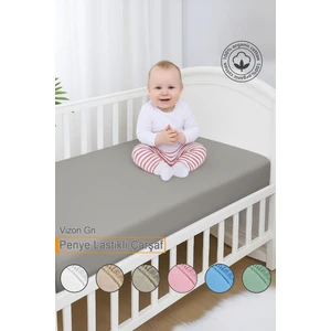 Vionel Home %100 Pamuk Penye, Lastikli Full Kenar Bebek Çarşafı,  Organik Pamuk, Anne Yanı, Çocuk Beşik Çarşafı