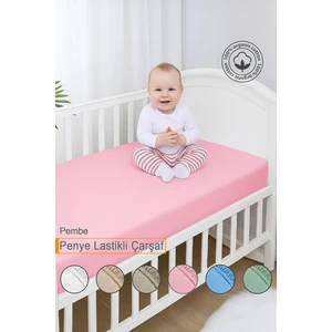 Vionel Home %100 Pamuk Penye, Lastikli Full Kenar Bebek Çarşafı,  Organik Pamuk, Anne Yanı, Çocuk Beşik Çarşafı