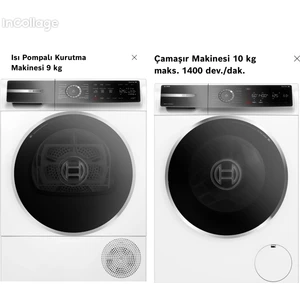BOSCH WGB254A1TR Çamaşır  Makinesi   &   WQB245A0TR Kurutma Makinesi  ***2025 Model Orjinal Alman Üretimi BOSCH ***