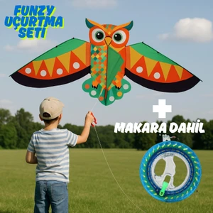 Kolay Sarım Makaralı Uçurtma SETI-(200METRE Ipli Makara+Uçurtma)