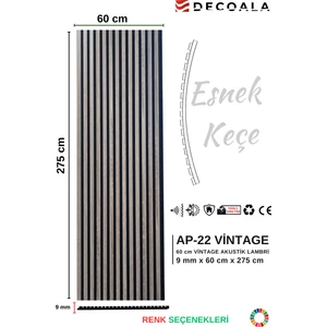 Mdf Ahşap Akustik Puvar Paneli 60X275 cm