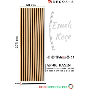 Mdf Ahşap Akustik Puvar Paneli 60X275 cm