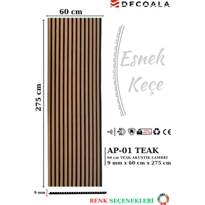 Mdf Ahşap Akustik Puvar Paneli 60X275 cm