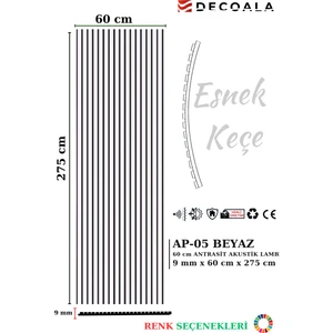 Mdf Ahşap Akustik Puvar Paneli 60X275 cm