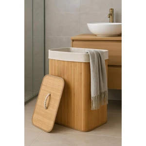Bambu Kirli Çamaşır Sepeti Dikdörtgen