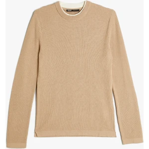 Triko Kazak Basic Bisiklet Yaka Pamuklu Uzun Kollu