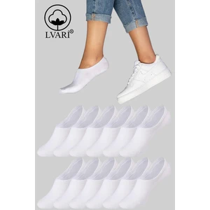 Unisex 12 Çift Pamuklu Sneaker Patik Çorap Bilek Çorap Beyaz