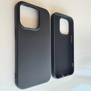 More Gsm  İphone 15 Pro Max ile Uyumlu Logosuz Lansman Içi Kadife Silikon Kılıf