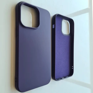 More Gsm İphone 14 Pro Max (6.7) ile Uyumlu Logosuz Lansman Içi Süet Silikon Kılıf