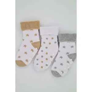 Kıpırık Baby Kıpırık Baby 3 Çift Havlu Pamuklu Kaydırmaz Taban  Kışlık Erkek Çocuk ve Bebek Soket Çorap