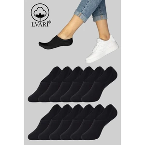 Unisex 12 Çift Pamuklu Sneaker Patik Çorap Bilek Çorap Siyah