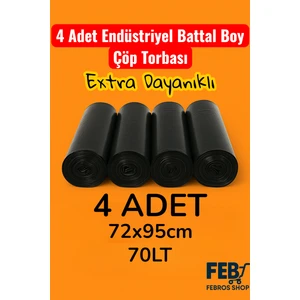70 Lt ( 4 Paket ) Avantaj Paket Endüstriyel Çöp Poşeti Battal Boy Çöp Poşeti Çöp Torbası 40 Adet
