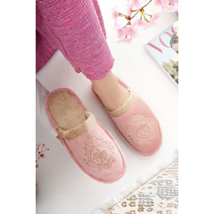 Kadın Ev Terliği Peluş Yıkanabilir Içi Yünlü Kürklü Terlik Misafir Çeyiz Bohça Gelin Terliği