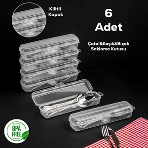 6 Lı Makyaj Fırçası Kalemlik Diş Fırçası Kabı Çatal Kaşık Bıçak Saklama Kutusu Kabı Seti