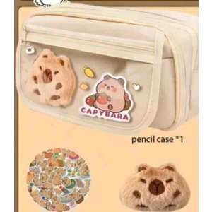 Pelus Detaylı Kalem Kutu Kapibara Kalemlik