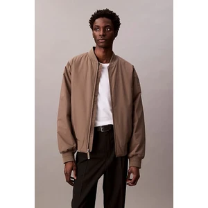 Erkek Regular Fit Fermuarlı Bomber Ceket - Bej