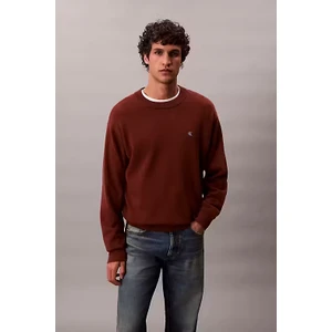 Erkek Regular Fit Bisiklet Yaka Pamuklu Kazak - Koyu Kahverengi