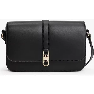 Kadın Th Lıbre Kapaklı Çapraz Askılı Çanta - Siyah