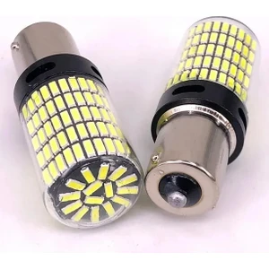 P21W 144 Ledli Ultra Parlak Geri Vites Park Ampül Tek Duy Beyaz (2 Adet)