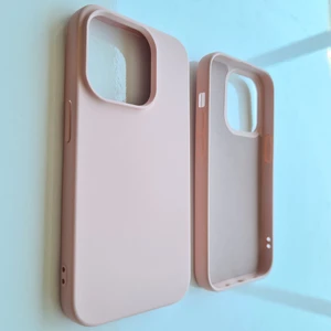 More Gsm iPhone 14 Pro (6.1) ile Uyumlu Logosuz Lansman Içi Süet Silikon Kılıf