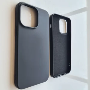 More Gsm  iPhone 14 Pro (6.1) ile Uyumlu Logosuz Lansman Içi Süet Silikon Kılıf